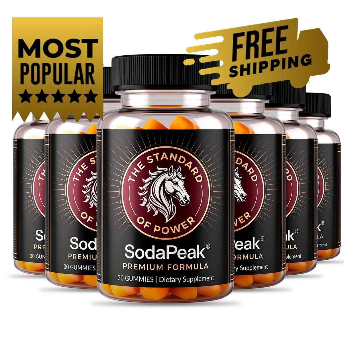 6 original SodaPeak bottles